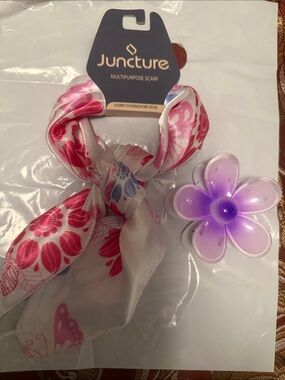 Floral Multipurpose Scarf & Hair clamp